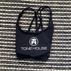 🌿Lululemon Women’s Tone House Branded Black Sports Bra 8